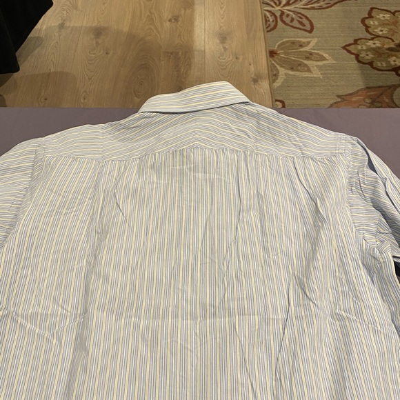 Thomas Pink French cuff shirt 16.5 blue / yellow stripe - Picture 9 of 10